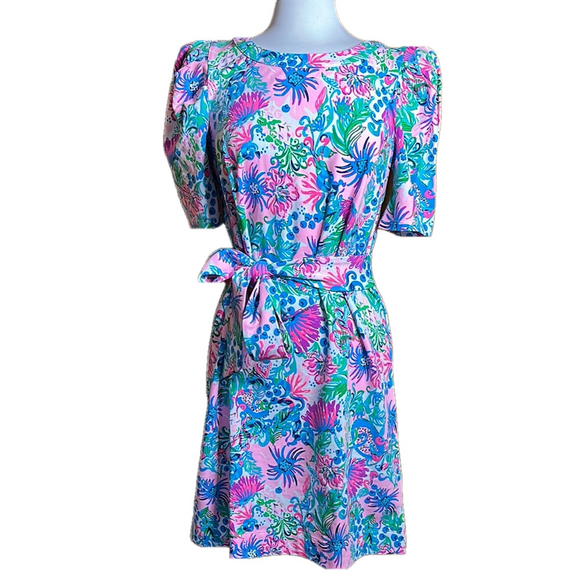Lilly Pulitzer Dresses & Skirts - Lilly Pulitzer Harriet Mandevilla Baby Paradise Petals Terry Dress Size L - NWOT